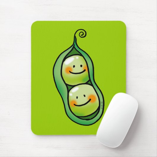 Zwei Erbsen in einer Hülse Mousepad (Mit Mouse)
