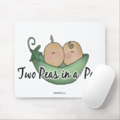 Zwei Erbsen in einer Hülse Mousepad (Mit Mouse)