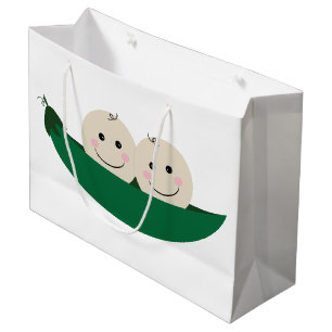 Zwei Erbsen in einer Hülse paart Baby Große Geschenktüte