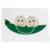 Zwei Erbsen in einer Hülse paart Baby Große Geschenktüte (Rückseite)