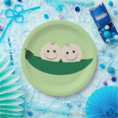 Zwei Erbsen in einer Hülse paart Baby Pappteller (Party)