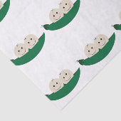 Zwei Erbsen in einer Hülse paart Baby Seidenpapier (Ausschnitt)