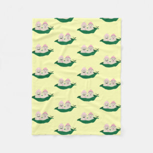 Zwei Erbsen in einer Hülse paart Babys Fleecedecke