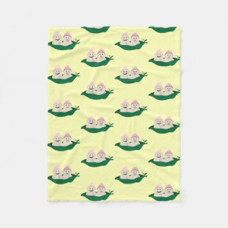 Zwei Erbsen in einer Hülse paart Babys Fleecedecke