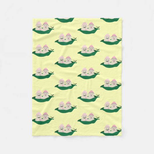 Zwei Erbsen in einer Hülse paart Babys Fleecedecke (Vorderseite)