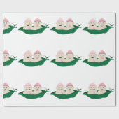 Zwei Erbsen in einer Hülse paart Babys Geschenkpapier (Flach)