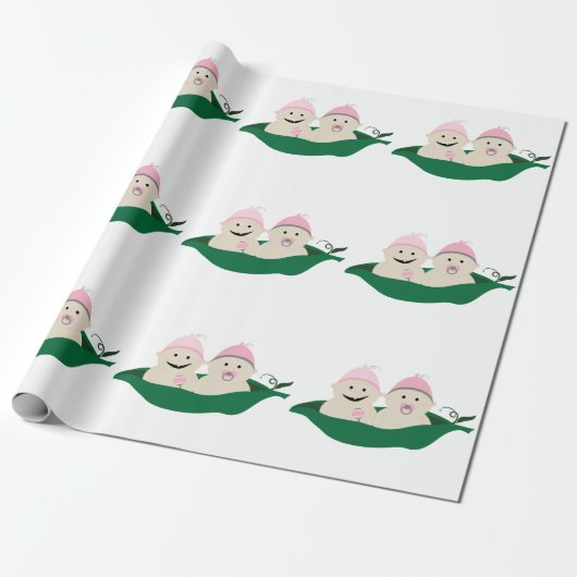 Zwei Erbsen in einer Hülse paart Babys Geschenkpapier (Ungerollt)