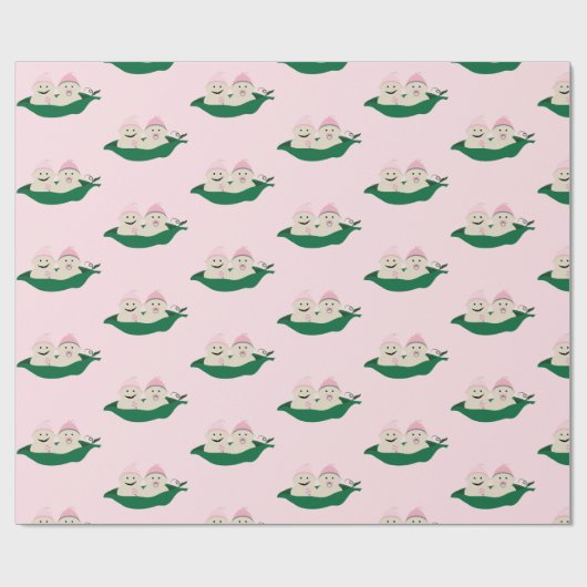 Zwei Erbsen in einer Hülse paart Babys Geschenkpapier (Flach)