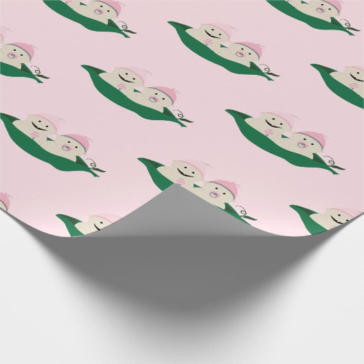 Zwei Erbsen in einer Hülse paart Babys Geschenkpapier (Ecke)