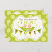 Zwei Erbsen in einer Hülse paart danken Ihnen Dankeskarte (Vorne/Hinten)