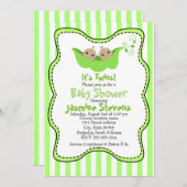 Zwei Erbsen in einer Hülse paart Einladung (Vorne/Hinten)