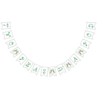 Zwei Erbsen in einer Hülse paart Fahne Wimpelkette