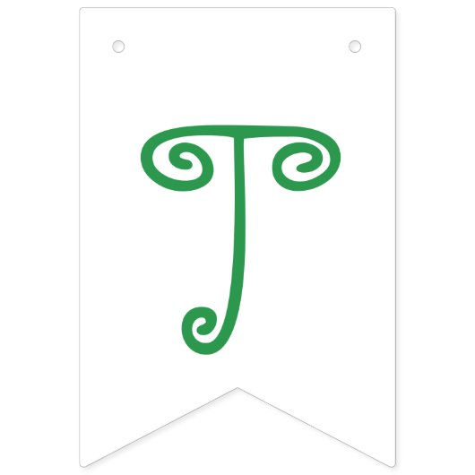 Zwei Erbsen in einer Hülse paart Fahne Wimpelkette (Erste Fahne)