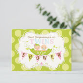 Zwei Erbsen in einer Hülse paart Jungen, den Dankeskarte (Stehend Vorderseite)