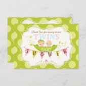 Zwei Erbsen in einer Hülse paart Jungen, den Dankeskarte (Vorne/Hinten)