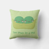 Zwei Erbsen in einer Hülse paart Kissen (Rückseite)