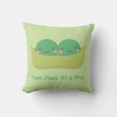 Zwei Erbsen in einer Hülse paart Kissen (Vorderseite)