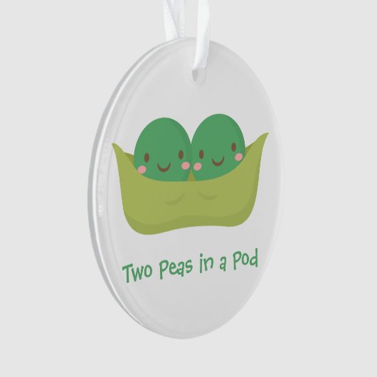 Zwei Erbsen in einer Hülse paart Ornament (Vorderseite)