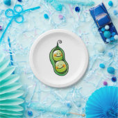 Zwei Erbsen in einer Hülse Pappteller (Party)