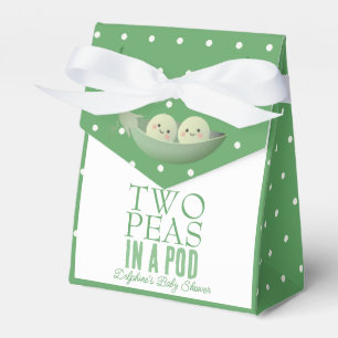 Zwei Erbsen in einer Hülse Zwillings grüne Babypar Geschenkschachtel