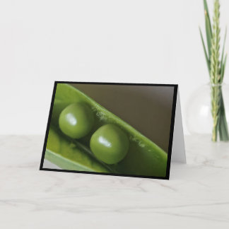 Zwei Erbsen in einer Hülsen-Karte (freier Raum) Karte