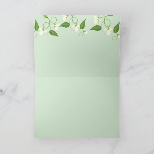 Zwei Erbsen in einer Pod-Baby-Dusche Dankeskarte (Innenseite)