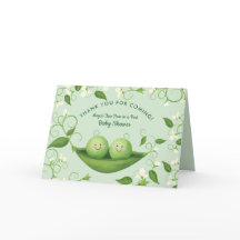 Zwei Erbsen in einer Pod-Baby-Dusche