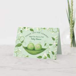 Zwei Erbsen in einer Pod-Baby-Dusche Dankeskarte