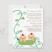 Zwei Erbsen in einer Pod Baby Dusche Einladungen (Vorderseite)