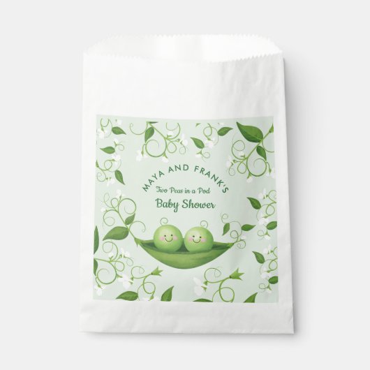 Zwei Erbsen in einer Pod-Baby-Dusche Geschenktütchen (Vorderseite)