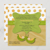 Zwei Erbsen in einer Pod Baby Dusche individuelle Einladung (Vorne/Hinten)