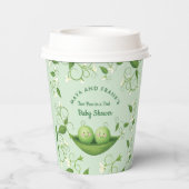 Zwei Erbsen in einer Pod-Baby-Dusche Pappbecher (Rückseite)