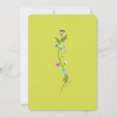 Zwei Erbsen in einer Pod Twin Baby Dusche Einladun Einladung (Rückseite)