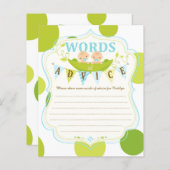 Zwei Erbsen in einer Pod Twin Boys Advice Card (Vorne/Hinten)