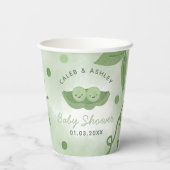 Zwei Erbsen in einer Pod-Twin-Boys-Kinderdusche Pappbecher (Rückseite)