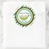 Zwei Erbsen in einer Pod-Twins-Kinderdusche Runder Aufkleber (Tasche)