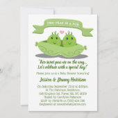 Zwei Erbsen in einer Pod-Zweiwindusche Einladung (Vorderseite)