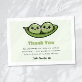 Zwei Erbsen in einer Pod-Zwillingsdusche Dankeskarte