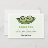 Zwei Erbsen in einer Pod-Zwillingsdusche Dankeskarte (Vorderseite)