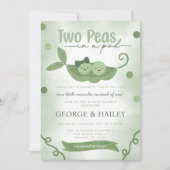 Zwei Erbsen in einer Pod-Zwillingsdusche Einladung (Vorderseite)
