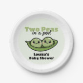 Zwei Erbsen in einer Pod-Zwillingsdusche Pappteller (Vorderseite)