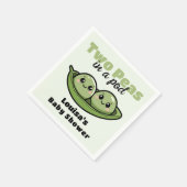 Zwei Erbsen in einer Pod-Zwillingsdusche Serviette (Ecke)