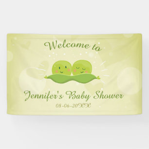 Zwei Erbsen in Pod Baby Duschbanner Twins Neutral Banner