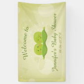 Zwei Erbsen in Pod Baby Duschbanner Twins Neutral Banner (Vertikal)