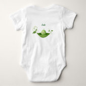 Zwei Erbsen in Pod-Twins Baby Strampler (Rückseite)