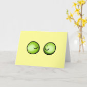 Zwei Erbsen Karte (Gelbe Blume)