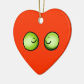 Zwei Erbsen Keramikornament (Links)