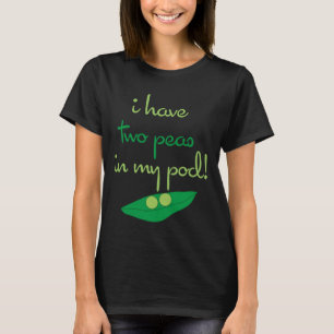 Zwei Erbsen-Mutterschafts-Spaß T-Shirt