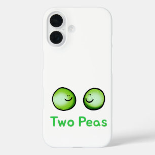 Zwei Erbsen Niedlich Freundschaft Kunst iPhone 16 Hülle