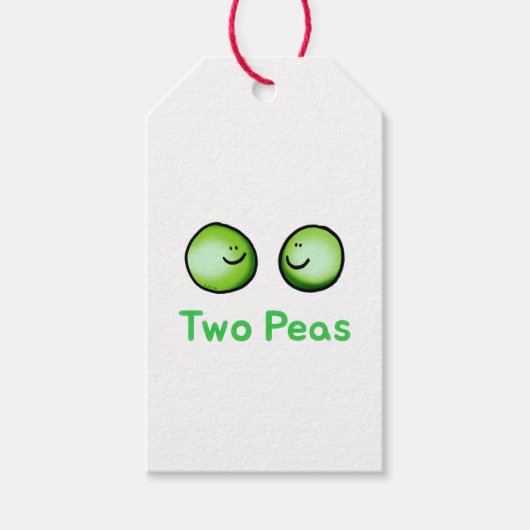 Zwei Erbsen Niedlich Freundschaft Kunst Geschenkanhänger (Vorderseite)